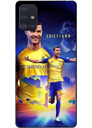 Чехол силиконовый бампер для samsung a51 с рисунком роналдо аль наср ronaldo