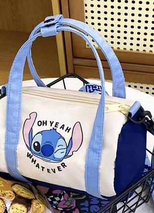Сумка через плече текстильна stitch стітч для дівчат/ сумка кроссбоді ліло і стіч