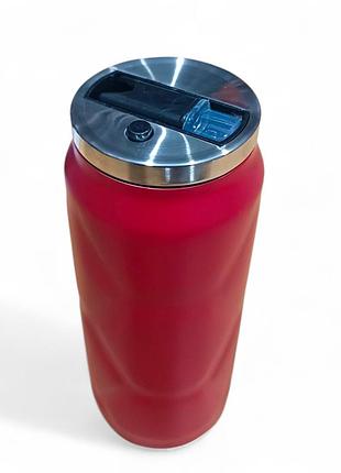 Термокружка из нержавеющей стали для напитков красная maestro 0,5 л mr-1647-50_red