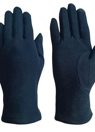 Перчатки женские трикотажные хлопок на искусственном меху чёрные silk 7243_7,5