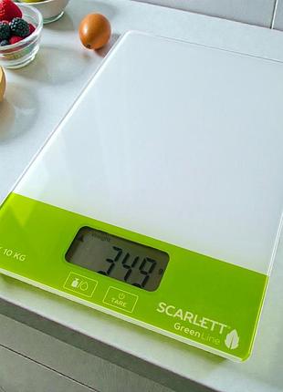 Весы кухонные электронные плоские стеклянные sc-ks57p93