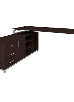 Офисный стол руководителя loft details f180 серый каркас 180см * 70см, венге магія, 18
