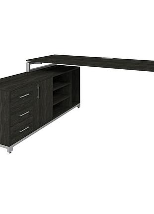 Офисный стол руководителя loft details f180 серый каркас 180см * 70см, морское дерево, 36