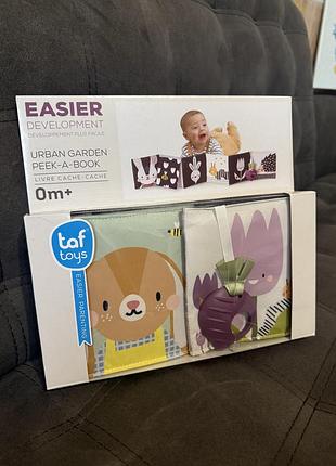 Розвиваюча книжка taf toys садочок у місті зайчики, розвивашка, книга