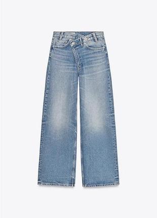 Джинси zara асиметричний пояс