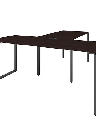 Офисный стол руководителя loft details kb180 черный каркас 200см * 70см, венге магія, 36