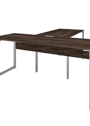 Офисный стол руководителя loft details kb180 с царгой серый каркас 180см * 70см, венге винтаж, 18