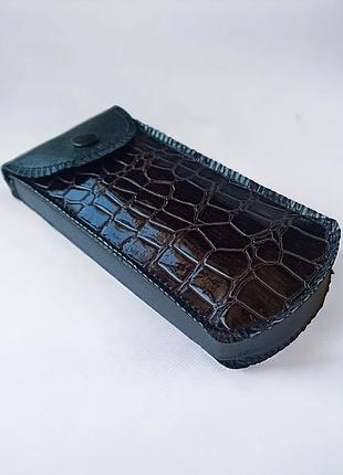 Футляр твёрдый очков экокожа чёрный f11_black