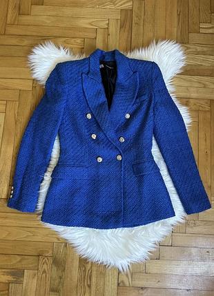 Піджак твідовий zara