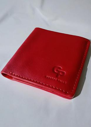 Кошелёк портмоне женское из натуральной кожи красное grande pelle 537660_red