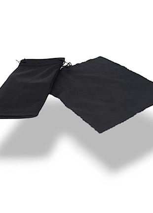 Футляр мягкий для солнцезащитных очков чёрный с тряпочкой t10_black