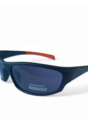 Очки солнцезащитные спортивные чёрные матовые difeil uv400 df9327_c5