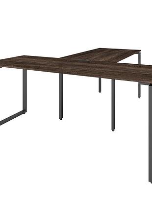 Офисный стол руководителя loft details kb180 черный каркас 200см * 70см, венге винтаж, 36