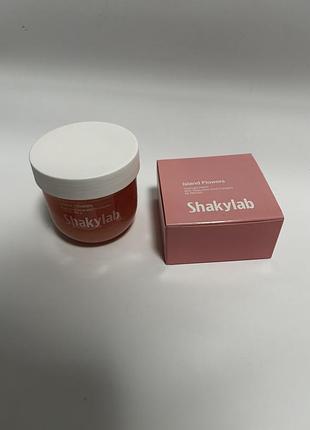 Набір косметики shakylab скраб та патчі рожеві island flowers