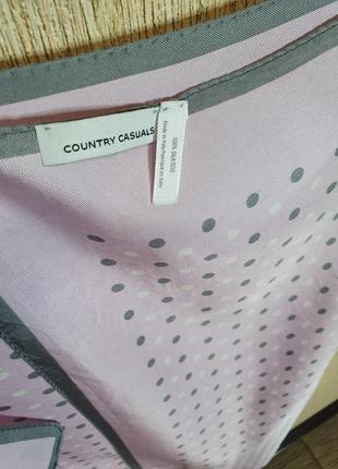 Нежный шелковый платок в горошек country casuals, оригинал2 фото