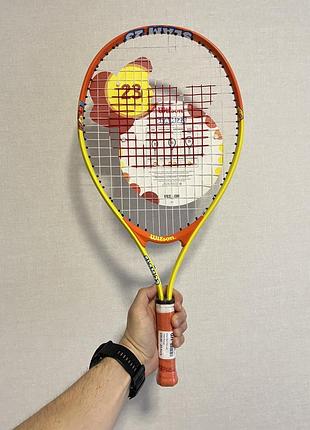 Теннисная ракетка детская wilson us open (19") yellow/orange