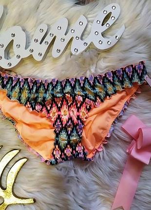 Новые яркие разноцветные плавки victoria's secret оригинал р.m яркий новый купальник неоно...