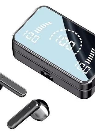 Наушники беспроводные tws s20 с звездочным цифровым дисплеем powerbank черные