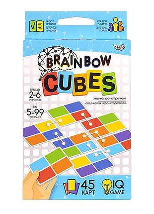 Развлекательная настольная игра "brainbow cubes" 45 карт 5+