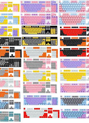 Кейкапы клавиши кнопки для механических клавиатур cherry mx,gateron, outemu, kailh микс из 2-х цветов