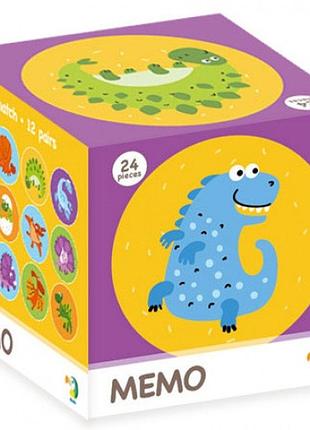 Дитяча настільна гра мемо "динозаври" dodo 24 фішки
