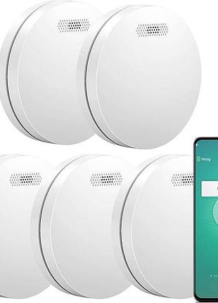 Умный wi-fi датчик дыма aroha smart connect (набор 5 шт) - 10 лет защиты и мобильный контроль