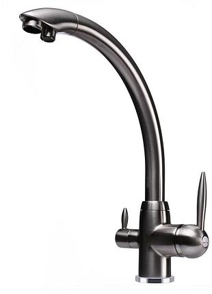 Смеситель для кухни под осмос globus lux lazer gllr-0777-8-ststeel