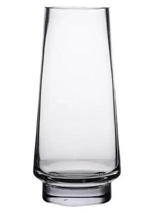 Ваза стеклянная декоративная bohemia для цветов 30 см прозрачная для интерьера