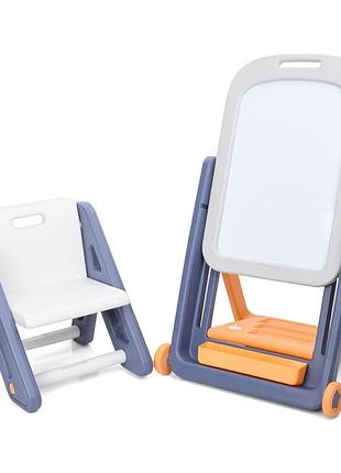 Детский мольберт 2 в 1 qc-bb03 со стульчиком