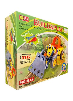 Конструктор детский build&play "бульдозер" 116 элемента 3