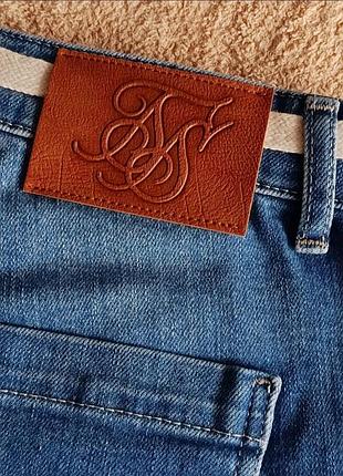 Шорты мужские джинсовые siksilk синие коттоновые m 8