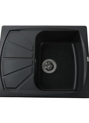 Гранитная мойка globus lux tana черный 610х500мм-а0002