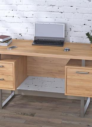 Письменный стол loft design l-81 дуб крафт золотой
