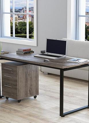 Письменный стол loft design q-160-36 black дуб палена