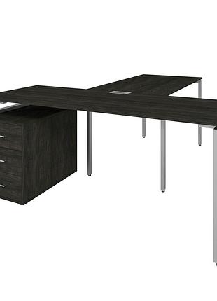 Офисный стол руководителя loft details lmb180 серый каркас 180см * 70см, морское дерево, 36