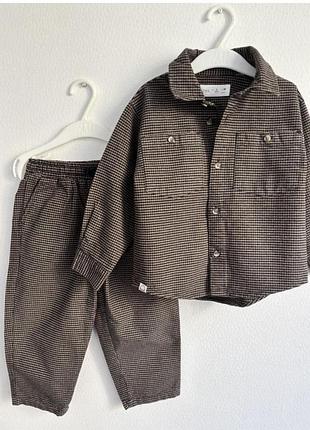 Бавовняний стильний костюм zara
