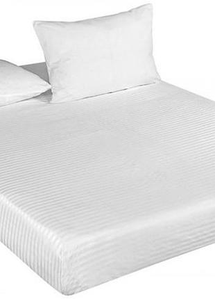 Простынь good-dream сатин-страйп white на резинке 90х190 (gdsswsheetf090190)