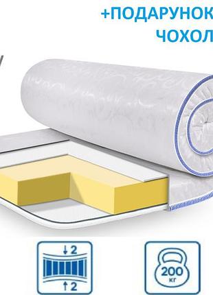 Тонкий мини-матрас 6см 120*190 big memory серия slim (жаккардовый чехол)