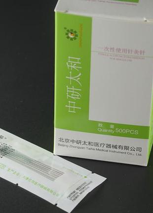 Иглы для акупунктури и рефлексотерапії zhongyan taihe 0,30х40 мм, 500 шт