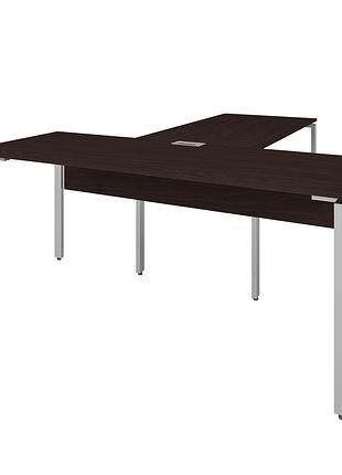 Офисный стол руководителя loft details kmb180 с царгой серый каркас 180см * 70см, венге магія, 36
