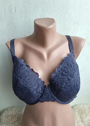 Темно синий бюстгальтер на тонком поролоне, pretty secrets 90dd ( 40 dd)
