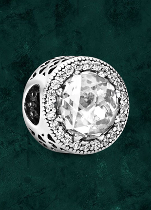 Серебряная бусина шарм "прозрачное сияние" pandora (пандора) 791725cz