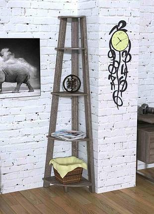 Стеллаж угловой l-180 loft design дуб палена