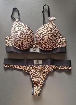 Комплект белья бюст 34в 75в 80в, трусики м victoria’s secret виктория сикрет
