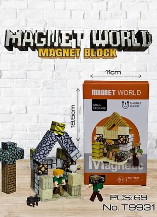 Магнитный конструктор блоки майнкрафт t9931