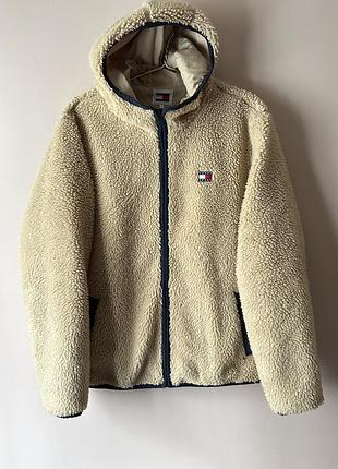 Куртка tommy jeans badge zip unisex fleece jacket