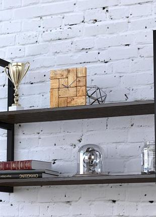 Полка pl-2-18 loft design венге луизиана 92 см черный