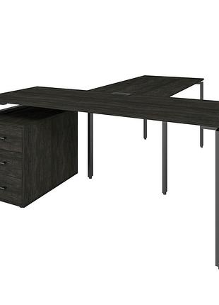 Офисный стол руководителя loft details lmb180 черный каркас 180см * 70см, морское дерево, 18