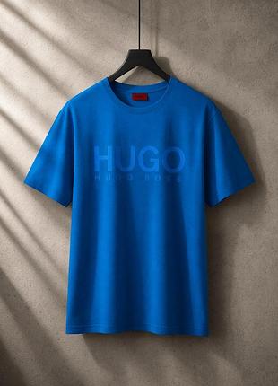Футболка hugo boss синя l