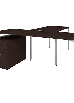 Офисный стол руководителя loft details lb180 серый каркас 180см * 70см, венге магія, 18